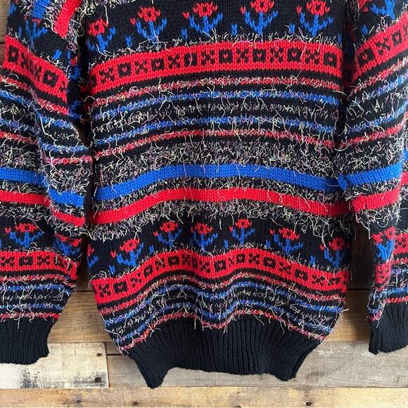 Western Connection Multi Color Eyelash Sweater Size Small - Picture 5 of 9